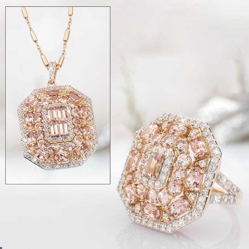 First Blush Tourmaline Ring & Necklace